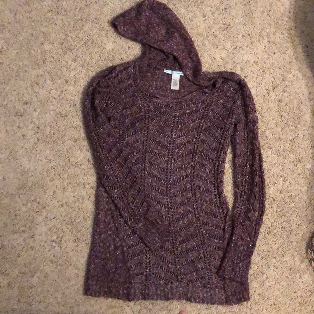 Purple hooded sweater